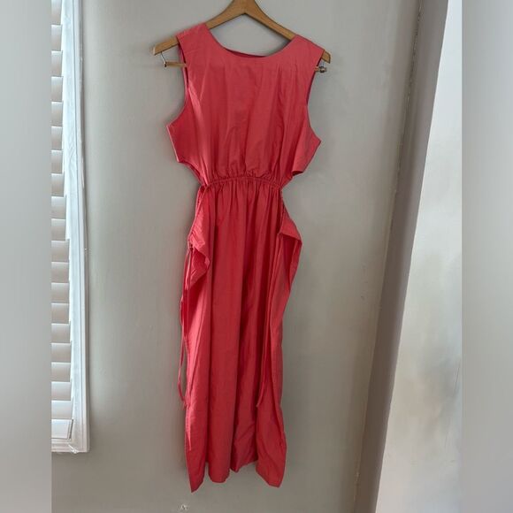 Rails Women’s Size Medium Yvette Spiced Coral Cutout Midi Dress - Picture 3 of 10